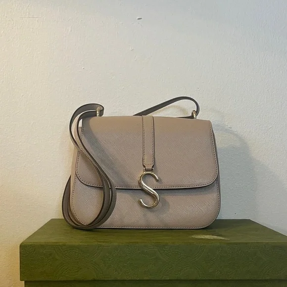 Strathberry S Convertible Shoulder / Crossbody Flap Bag in Cappuccino - Picture 2 of 12